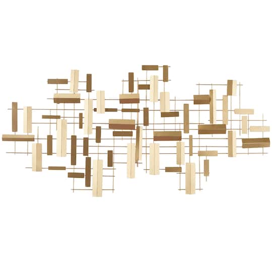 CosmoLiving by Cosmopolitan 60" Metal 3D Stripes Geometric Wall Décor